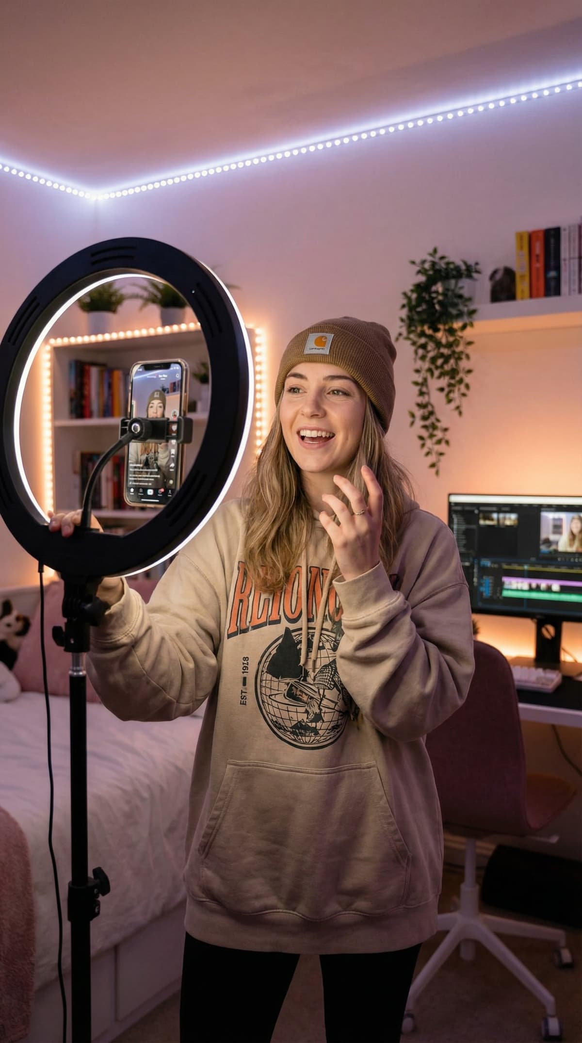 TikTok creator filming