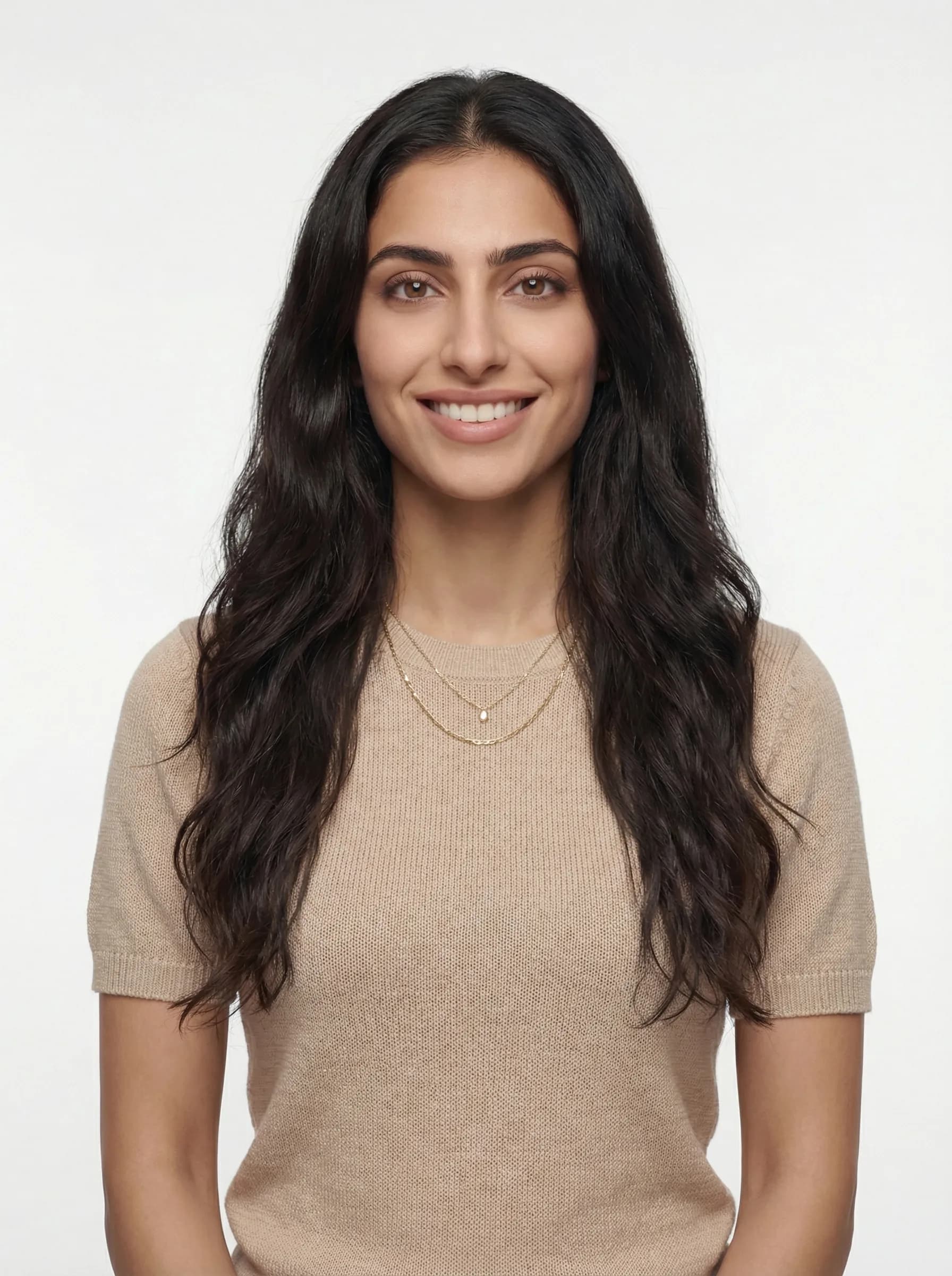 Clean professional creator portrait media kit ready