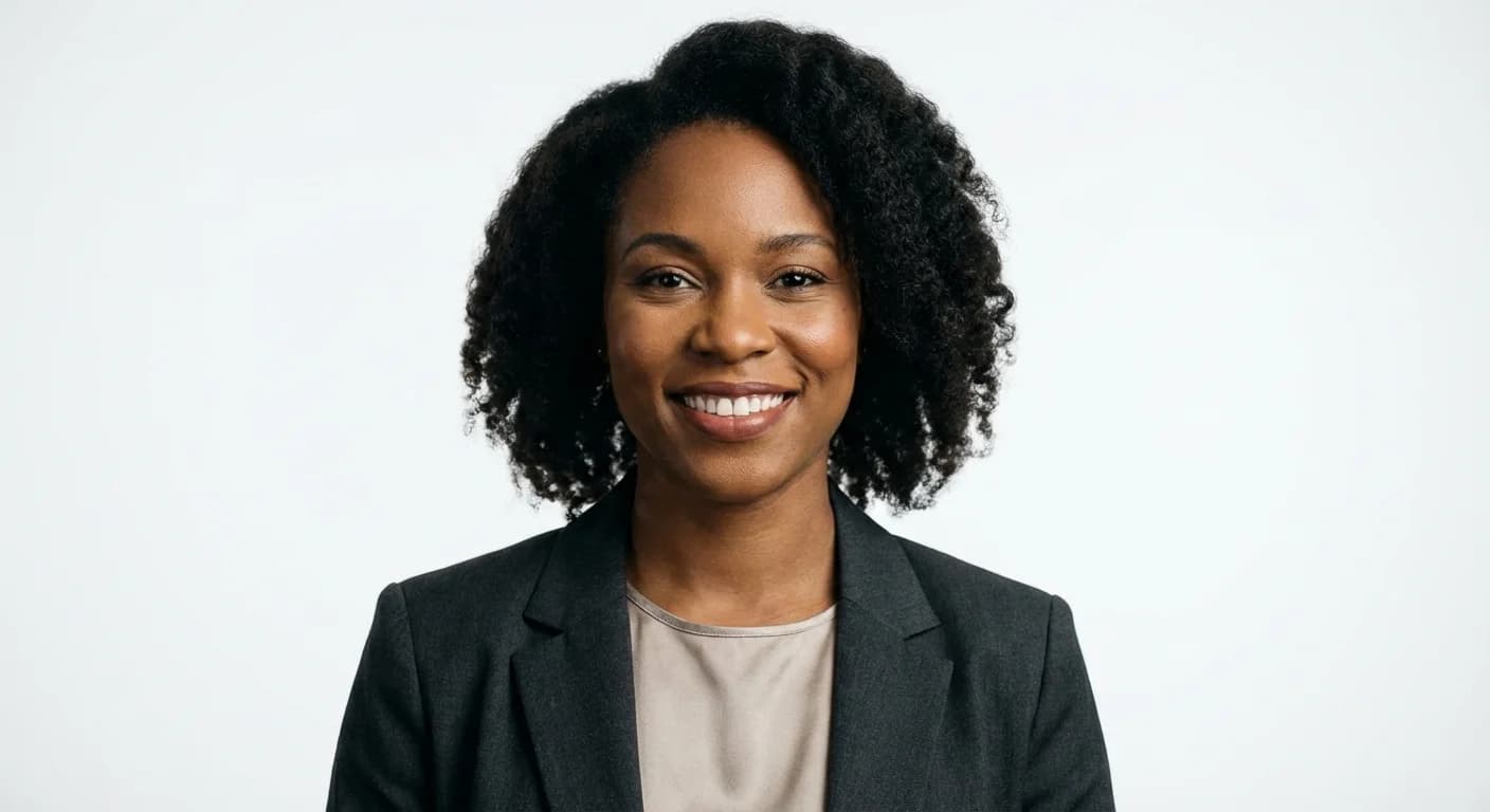 Confident entrepreneur headshot with professional lighting