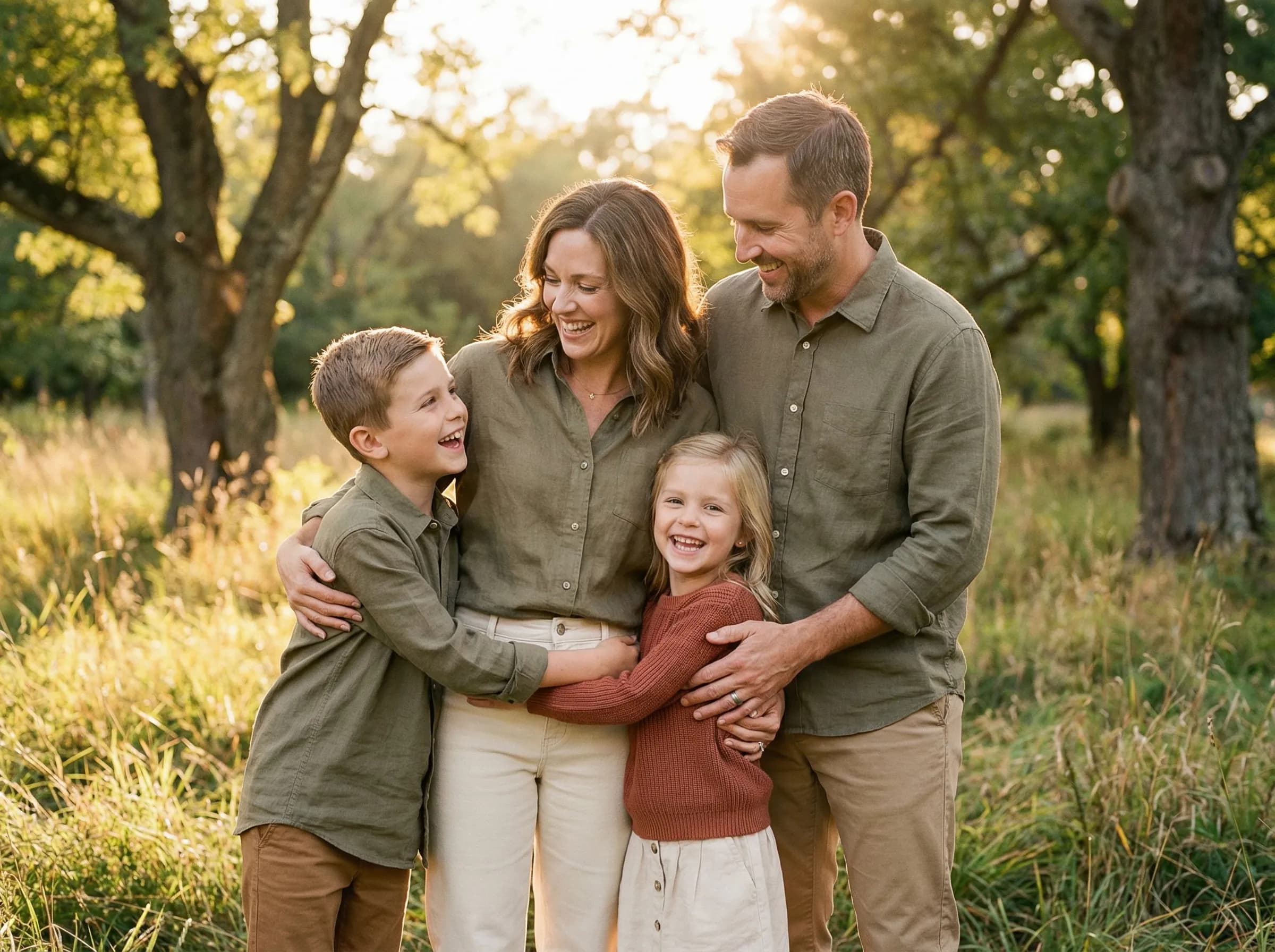 Modern family portrait