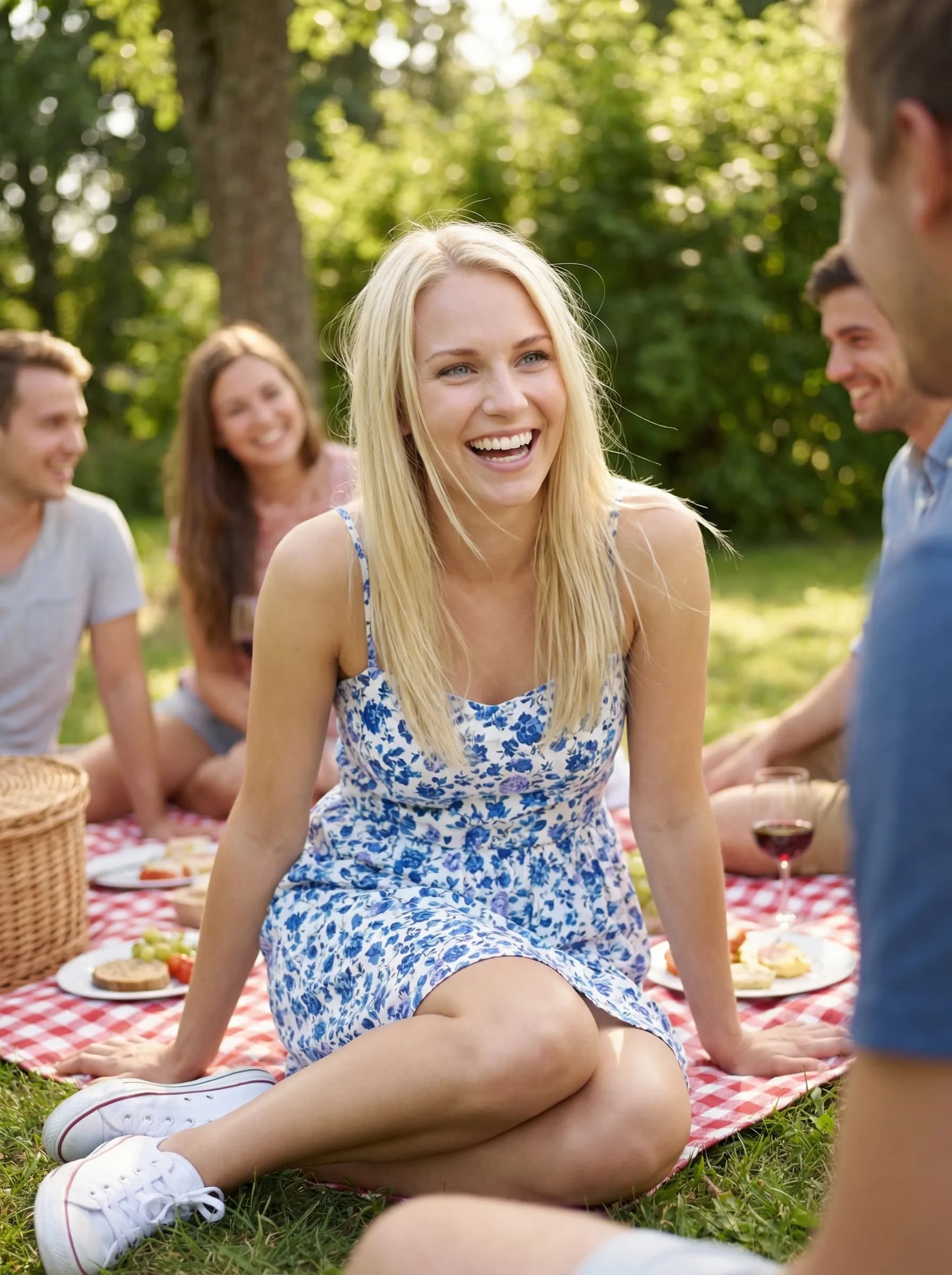 Portrait with direct eye contact and soft genuine smile