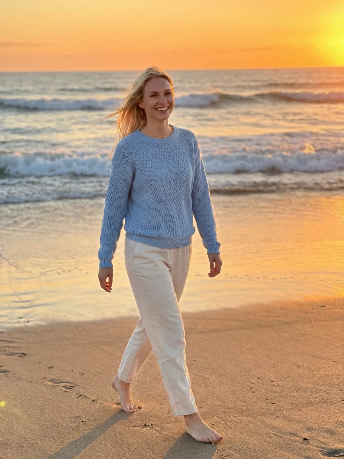 Full-body Hinge photo example in a natural setting that supports an easygoing prompt answer