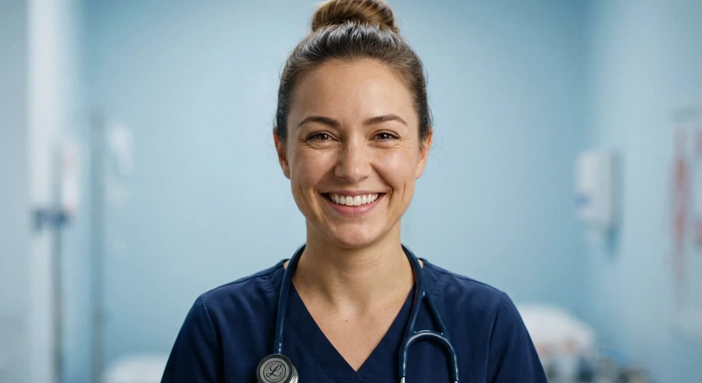 Professional nurse headshot with stethoscope