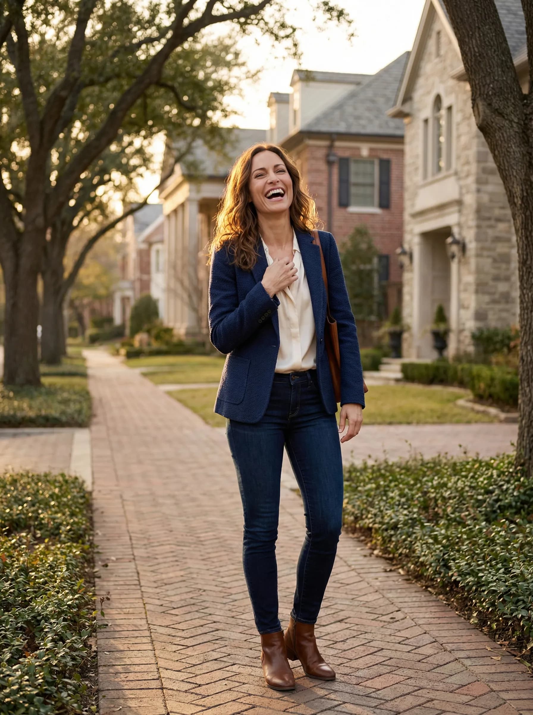 AI-generated real estate professional - community setting