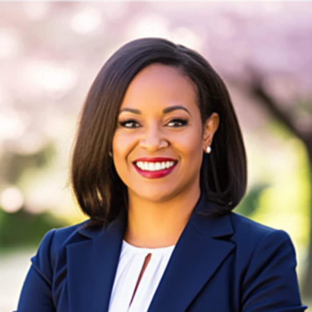 Professional headshot with bright spring lighting