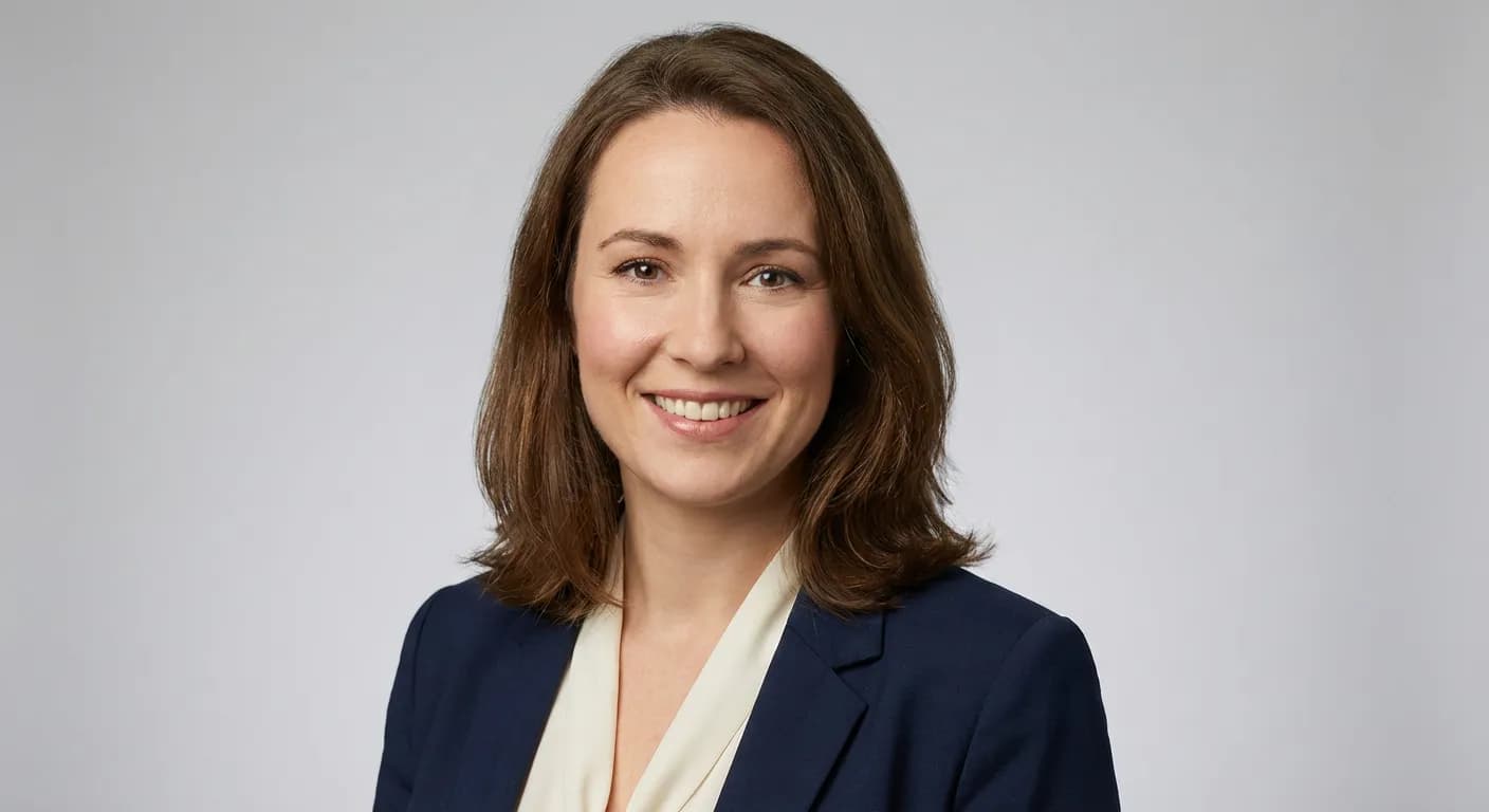 Professional teacher headshot with clean background