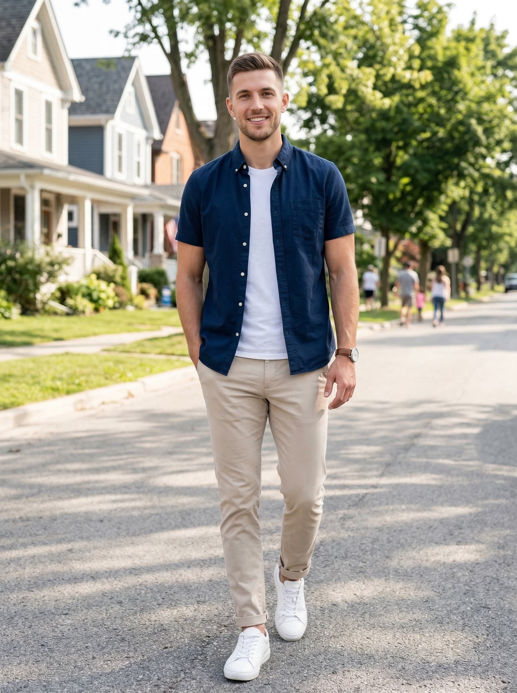 Neighborhood-walk casual photo