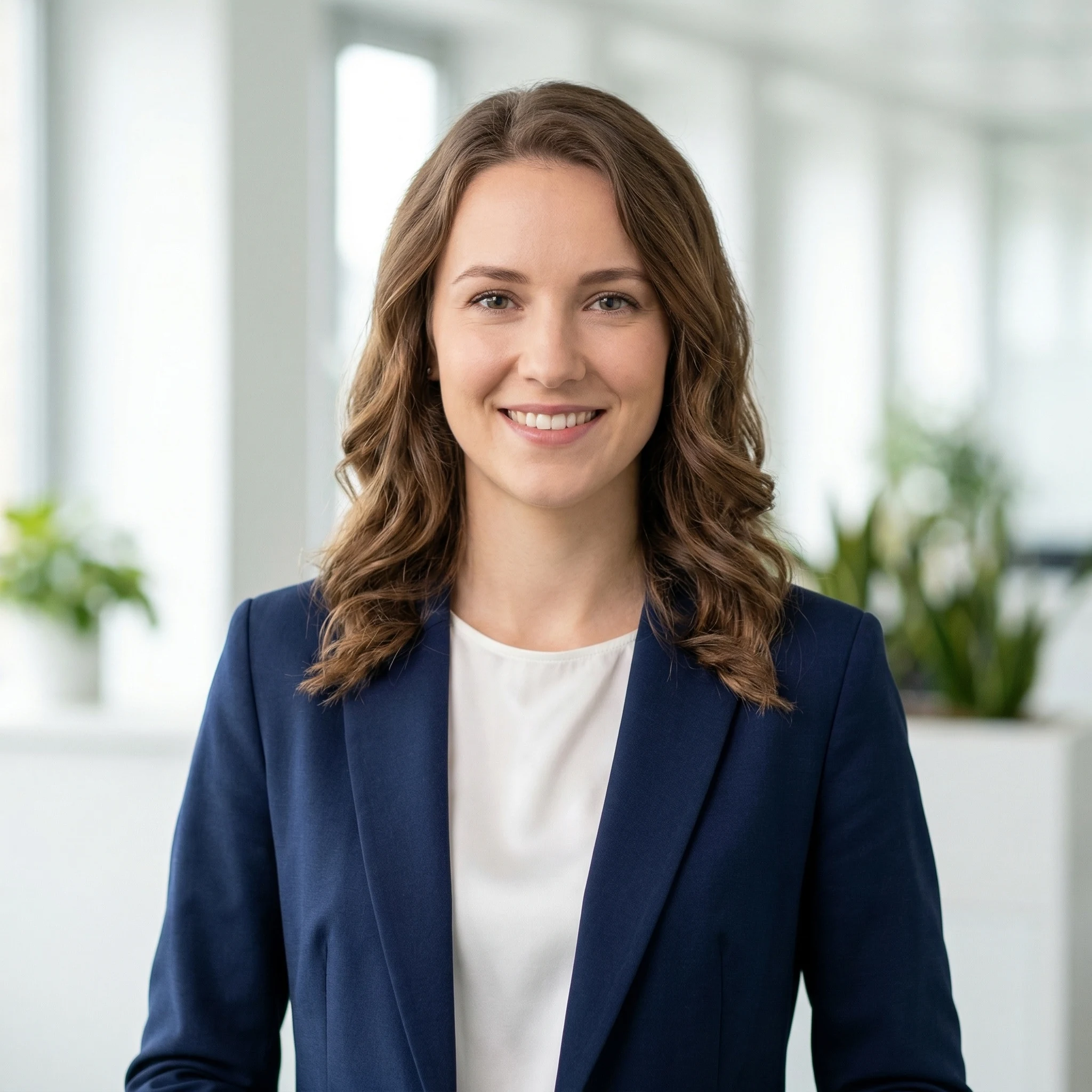 Instagram coach profile photo example with direct gaze and clean bright background