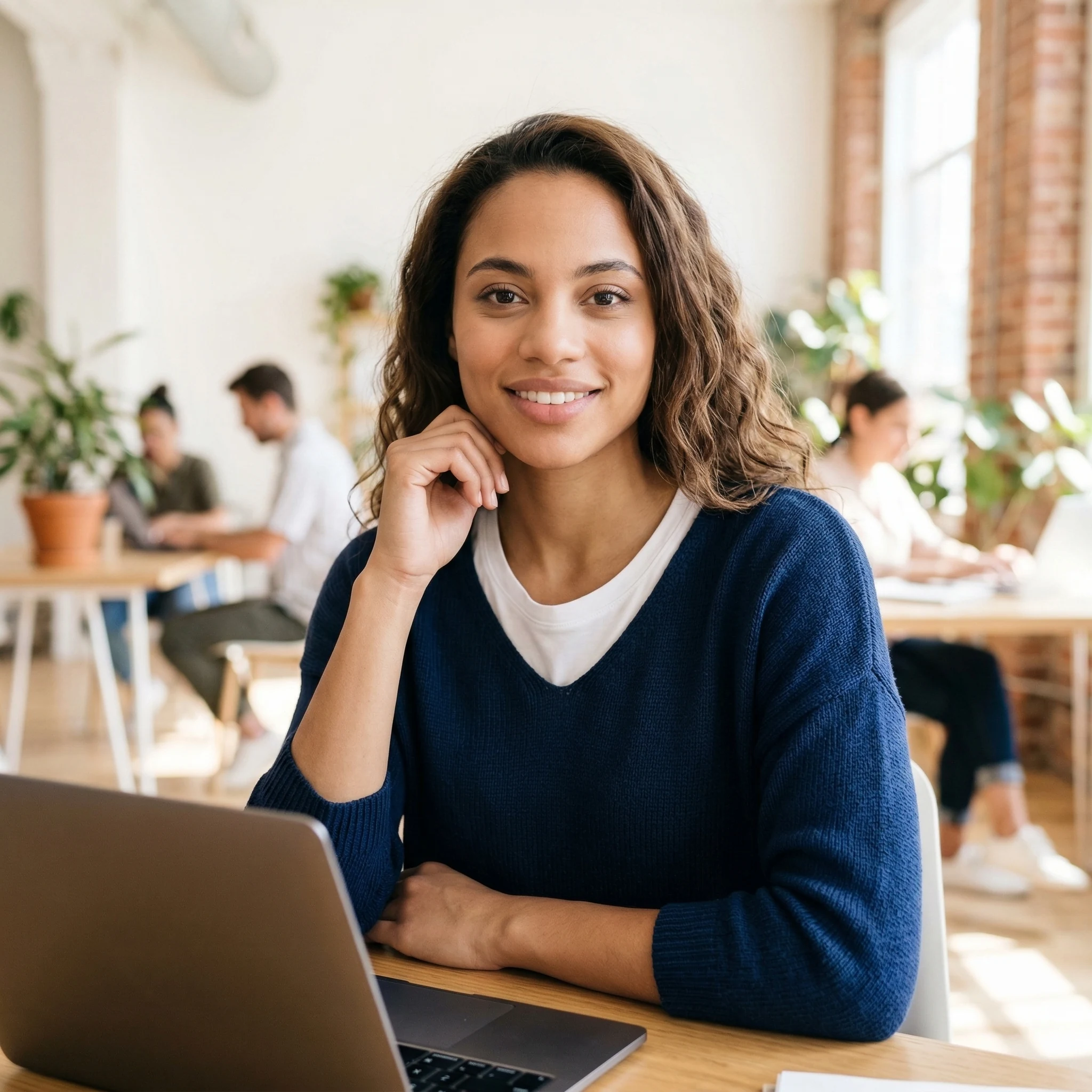 Instagram profile photo example with bright casual founder styling and open framing